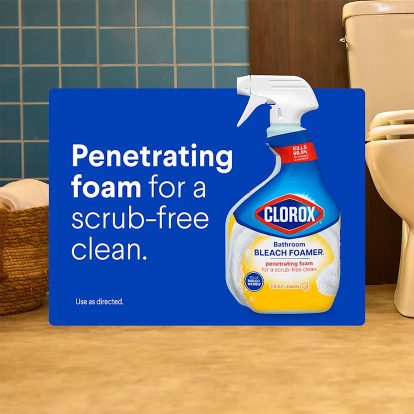 Clorox™ Clean Bleach Foamer & Grout Cleaner | Crisp Lemon - Image 8