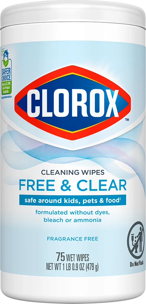 Clorox™ Clean Free & Clear Cleaning Wipes | Light Lemon - Image 12