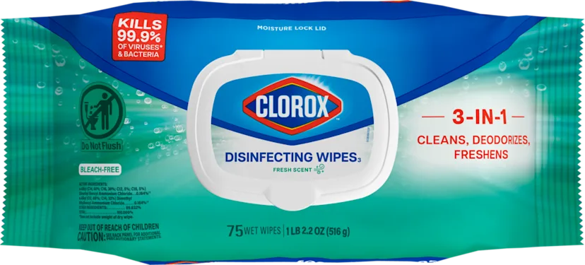 Clorox™ Disinfecting Cleaning Wipes1-Flex Pack | Crisp Lemon