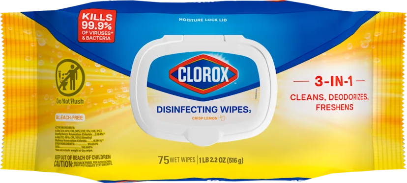Clorox™ Disinfecting Cleaning Wipes1-Flex Pack | Crisp Lemon - Image 3